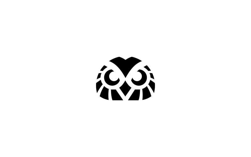 Modelo de logotipo de coruja