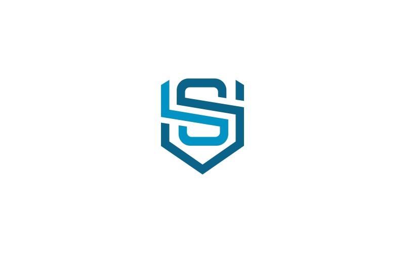 Download Шаблон логотипа "S Letter Logo Template" / S Letter Logo Template - Шаблон логотипа на тему графика s,ss,shield,secure,security,logo,alphabet,entertainment,creative,technology,protect,app,unique,minimal,simple,web,tech,media,sh,h