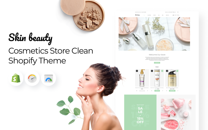 Skin beauty - Cosmetics Store Clean Shopify Theme