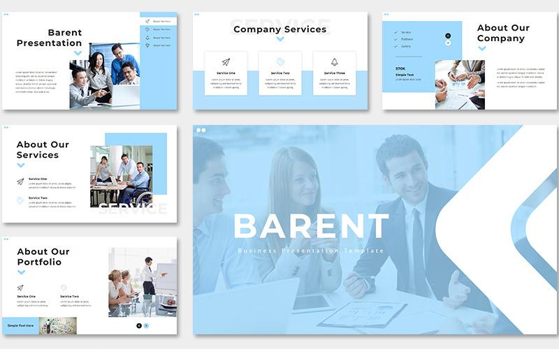 Barent - шаблон бизнес-презентации PowerPoint