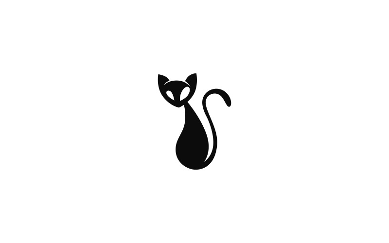 Modern minimalist website cat logo white background on Craiyon