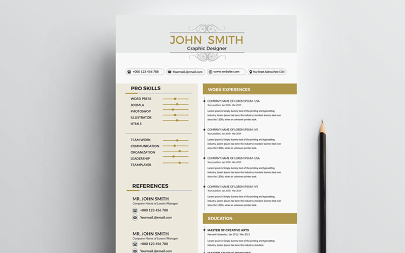 John Smith - CV-sjabloon