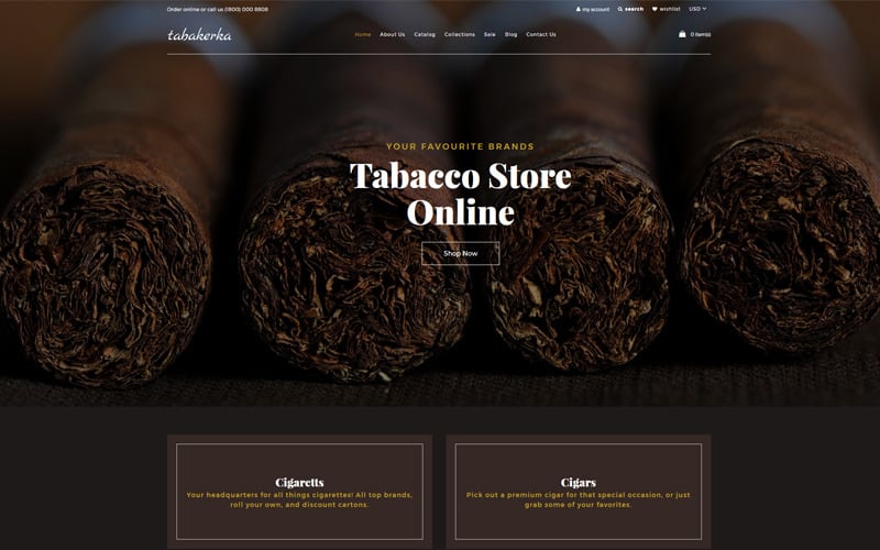 Tabakerka - Tabak Multipage Clean Shopify Theme
