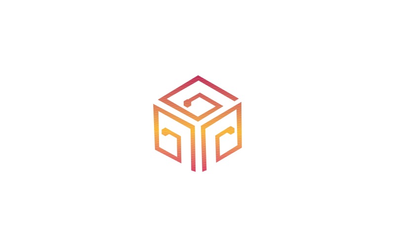 Tech cube Logo Template