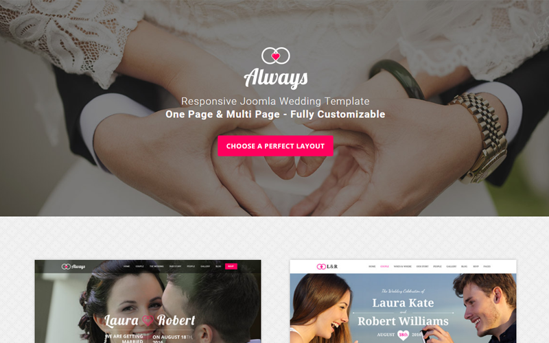 ALLTID - Responsiv Joomla-mall för bröllop