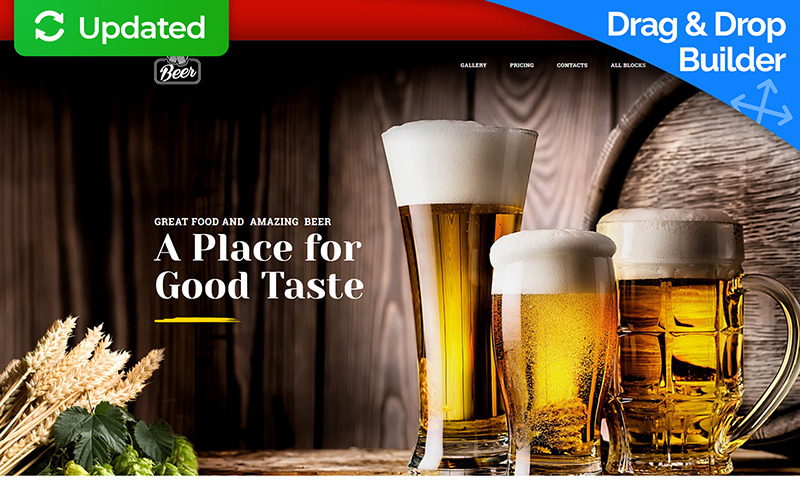 шаблон целевой страницы пивоварни