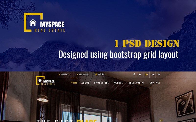 Modelo PSD do MySpace