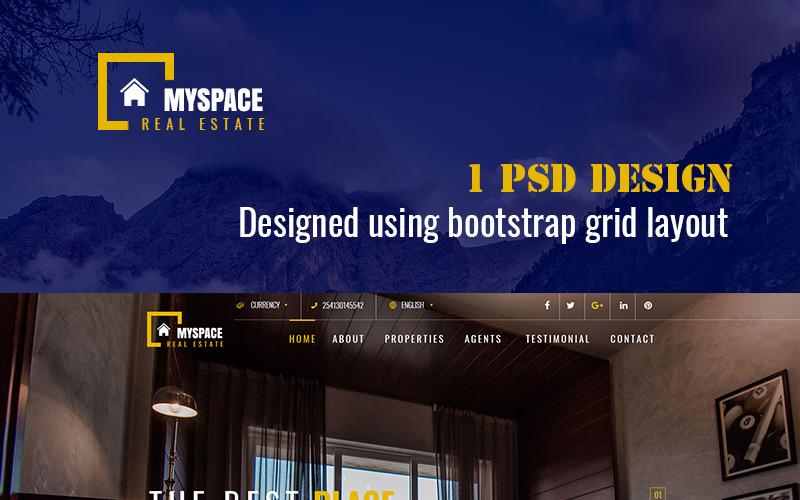 Download PSD шаблон "MySpace PSD Template" / MySpace PSD Template - PSD шаблон на тему графика construction architecture architectural design bricks skyscrapers projects company real estate agency realtors properties management house homes apartment buildings psd templates