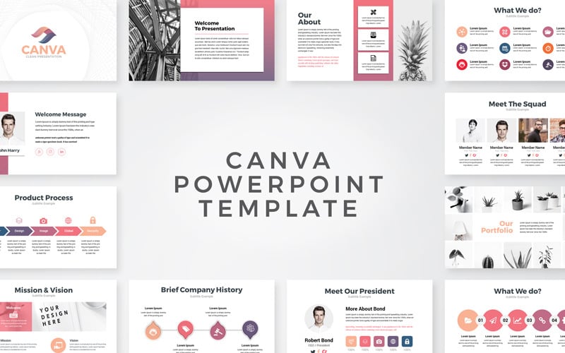 Шаблон PowerPoint для бізнес-презентації Canva