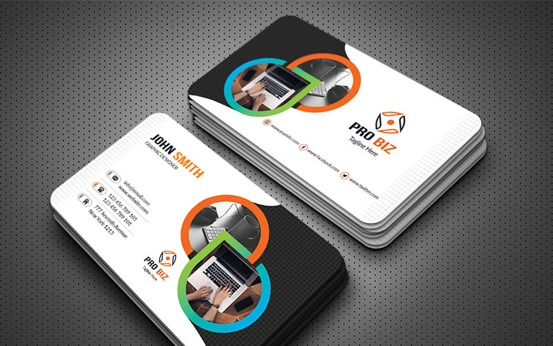 Standard Business Cards - Corporate Identity Template