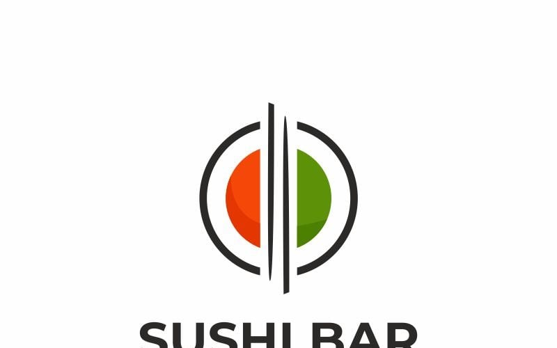 Download Шаблон логотипа "Sushi Bar Logo Template" / Sushi Bar Logo Template - Шаблон логотипа на тему графика asian brush creative logo east exotic fish food fresh gourmet green healthy japan japanese cousin kitchen korean lunch meal menu