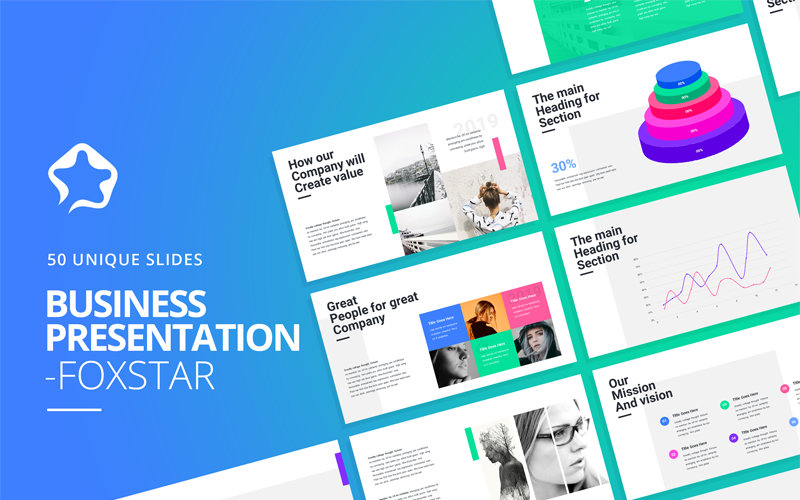 Foxstar- Modern İş PowerPoint şablonu
