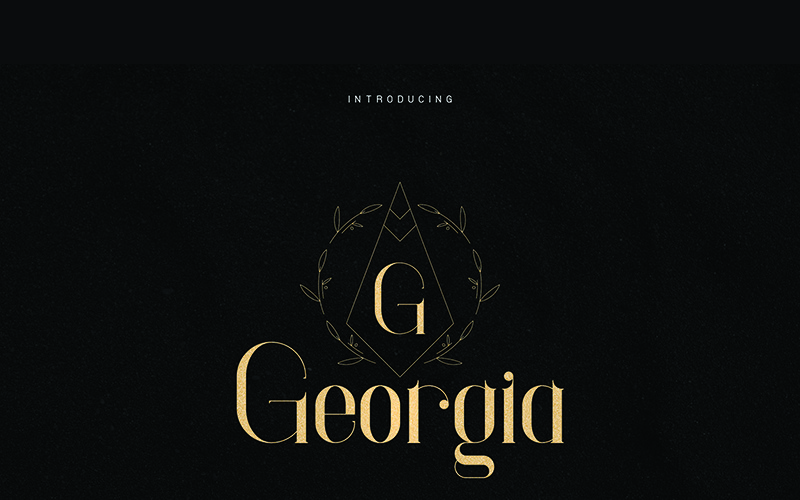 Georgia lettertype