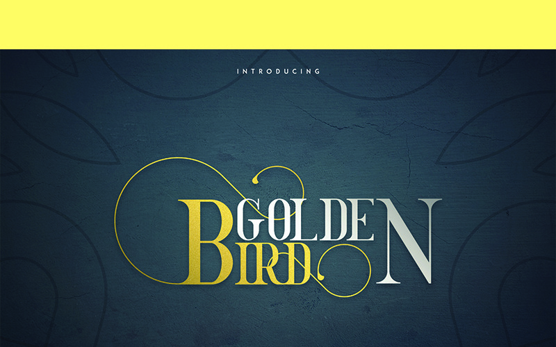 Goldener Vogel Schriftart