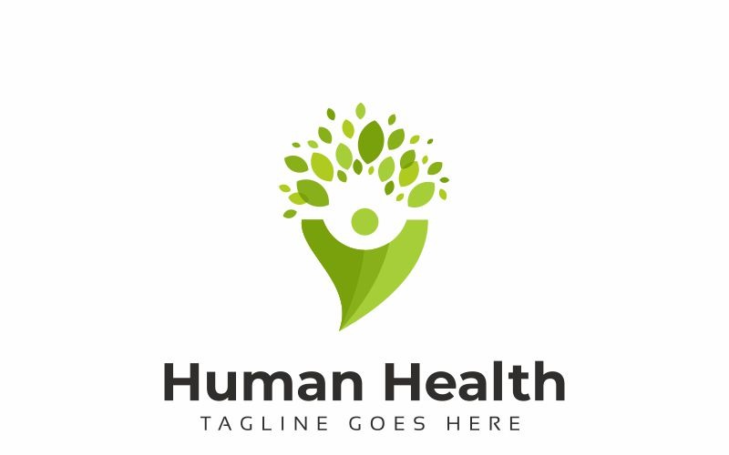 Download Шаблон логотипа "Human Health Logo Template" / Human Health Logo Template - Шаблон логотипа на тему графика body care cure drug fit fresh health healthy human keep medical medication medicine modern save simple symbol treatment