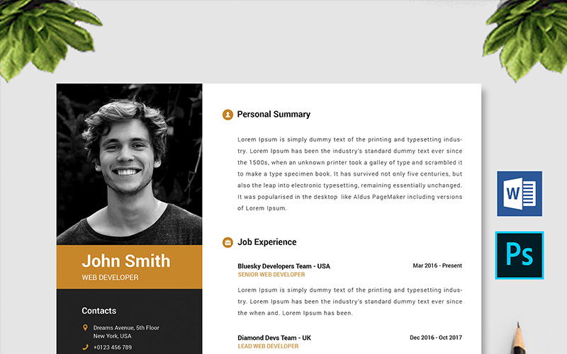 john-smith-resume-template-77957-templatemonster