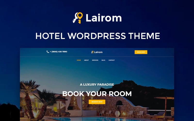 Lairom - Hotel Mehrzweck Modern WordPress Elementor Theme