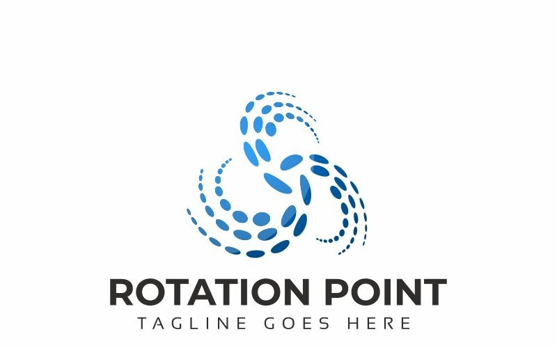 Modello di logo del punto di rotazione