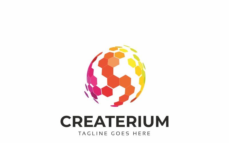 Download Шаблон логотипа "Pixel World Logo Template" / Pixel World Logo Template - Шаблон логотипа на тему графика 3d ball clean colorful community creative data design developer digital entertainment geek globe group internet it media mobile modern pixel