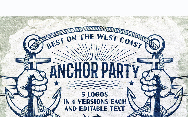Download Иллюстрация "Anchor Logo Set - Illustration" / Anchor Logo Set - Illustration - Иллюстрация на тему графика emblem badge label illustration banner professional poster stamp ribbon symbol