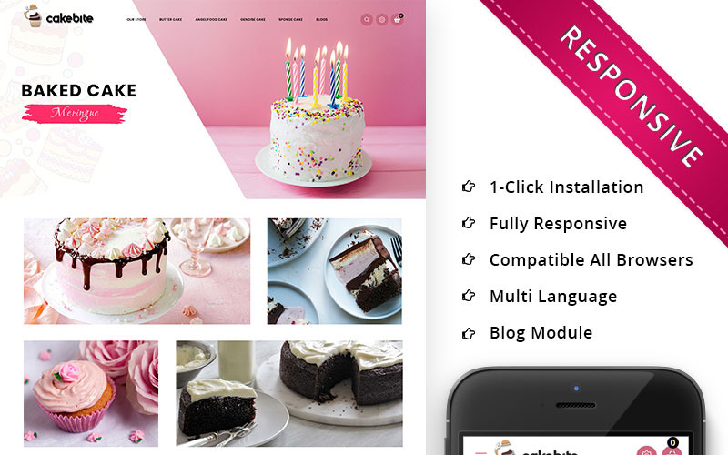 Cakebite - Responsive Store OpenCart-sjabloon