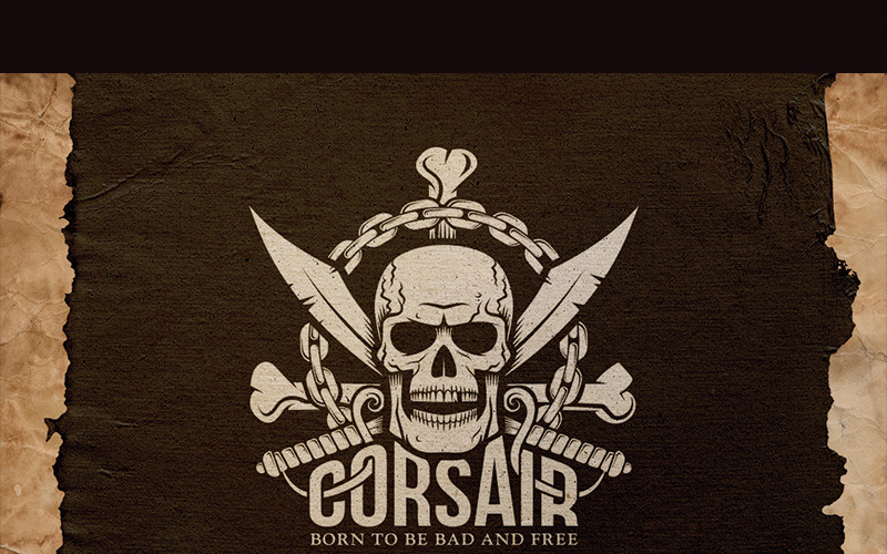Download Иллюстрация "Corsair - Illustration" / Corsair - Illustration - Иллюстрация на тему графика emblem badge label illustration banner professional poster stamp ribbon symbol