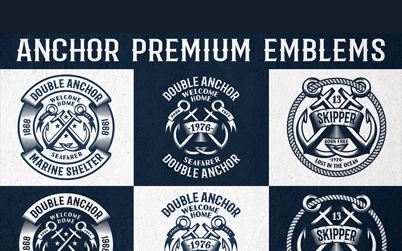 Emblemas Anchor Premium - Ilustração
