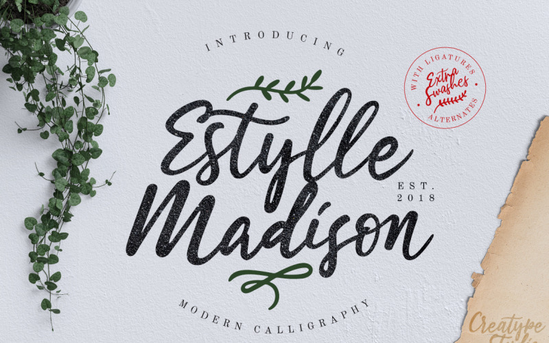Download Шрифт "Estylle Madison Calligraphy Font" / Estylle Madison Calligraphy Font - Шрифт на тему графика handwriting,handwritten,script,casual,modern,calligraphy,logo,typography,signature,branding,elegant,classy,beauty,handdrawn,business