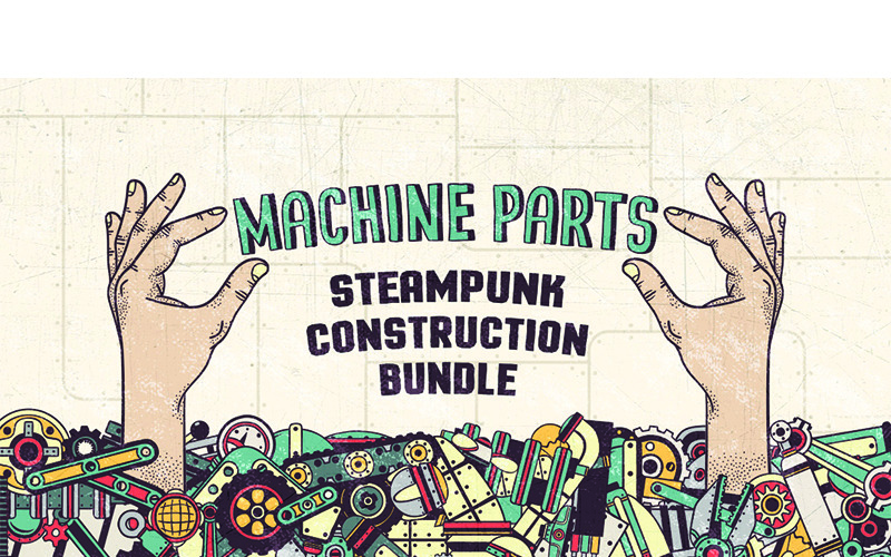 Download Иллюстрация "Machine Parts Bundle - Illustration" / Machine Parts Bundle - Illustration - Иллюстрация на тему графика emblem badge label illustration banner professional poster stamp ribbon symbol