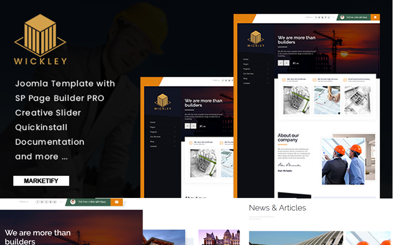Wickley - Construction, Industry and Factory Joomla 5 Template