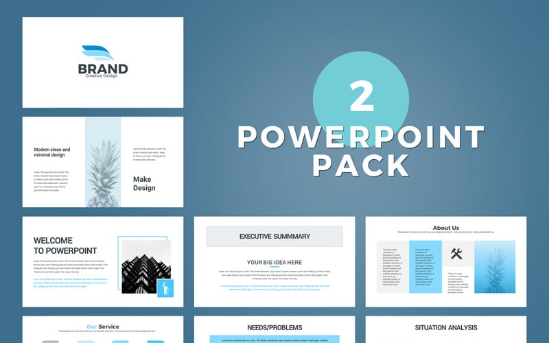 Merk - PowerPoint-sjabloon voor zakelijke presentaties