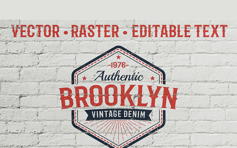 Download Иллюстрация "Brooklyn Authentic Vintage - Illustration" / Brooklyn Authentic Vintage - Illustration - Иллюстрация на тему графика emblem badge label illustration banner professional poster stamp ribbon symbol