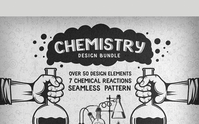 Download Иллюстрация "Chemistry Design Bundle - Illustration" / Chemistry Design Bundle - Illustration - Иллюстрация на тему графика emblem badge label illustration banner professional poster stamp ribbon symbol