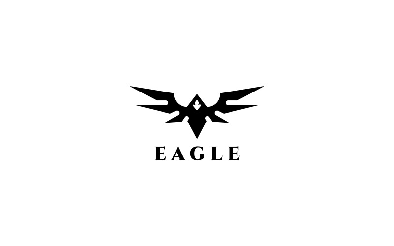 Download Шаблон логотипа "Eagle Logo Template" / Eagle Logo Template - Шаблон логотипа на тему графика 3d animal badge bird business company concept corporate creative eagle emblem falcon feather flying hawk head icon identity insignia logo,crow,raven,logo,eagle,hawk,bird,wizard,automotive,edg