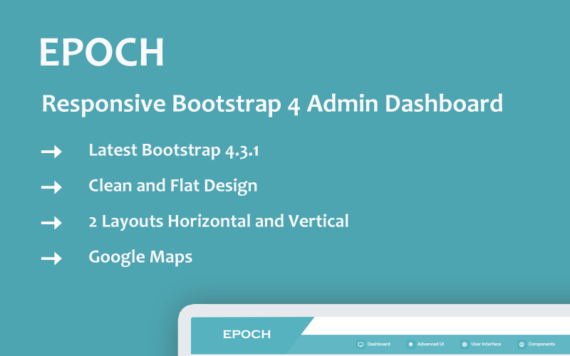 Epoch - Modelo de administrador de bootstrap responsivo 4