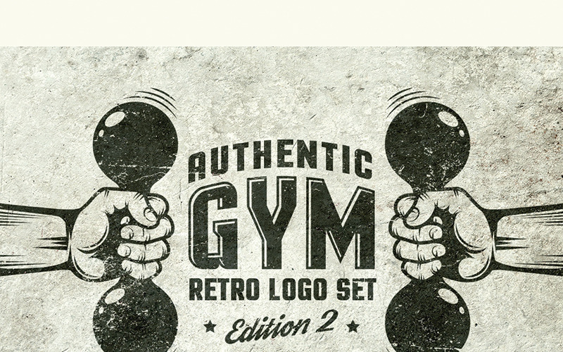Download Иллюстрация "Gym Retro Emblem 2 - Illustration" / Gym Retro Emblem 2 - Illustration - Иллюстрация на тему графика emblem badge label illustration banner professional poster stamp ribbon symbol