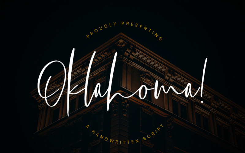 Oklahoma handgeschreven cursief lettertype