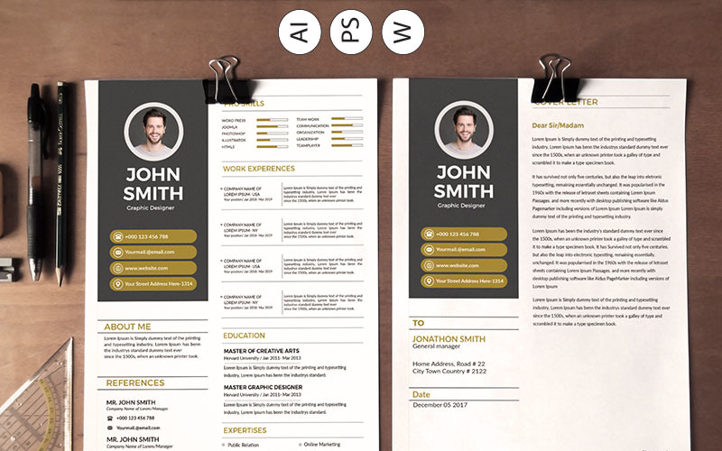 Plantilla de CV de John Smith