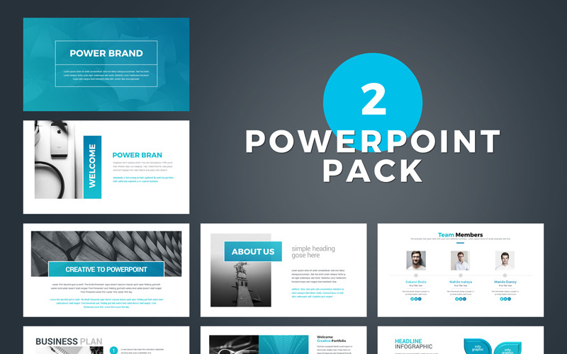 Power Bran PowerPoint template #78187 - TemplateMonster