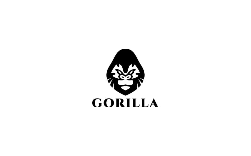 Шаблон логотипа гориллы