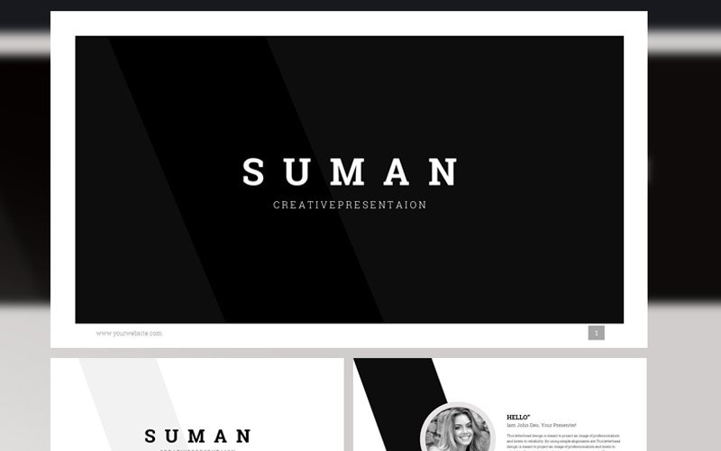 Suman - Минимальный шаблон PowerPoint