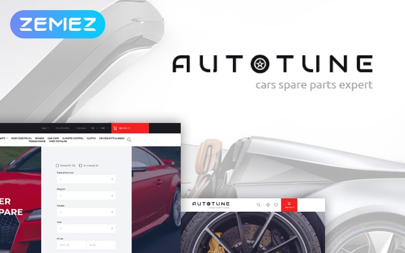 Autotune-汽车备件清洁引导电子商务PrestaShop主题