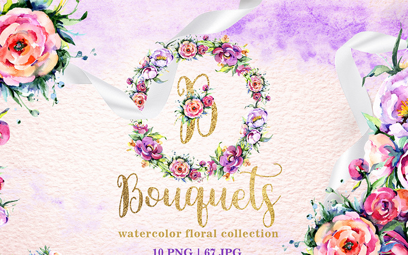 Download Иллюстрация "Bright Bouquets Watercolor Png - Illustration" / Bright Bouquets Watercolor Png - Illustration - Иллюстрация на тему графика bright bouquets watercolor png