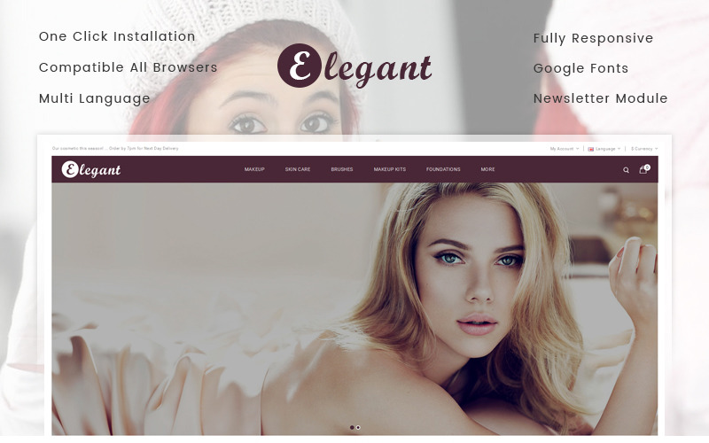 элегантный косметический магазин opencart шаблон