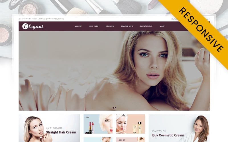 Elegant - Kosmetisk butik OpenCart responsiv mall