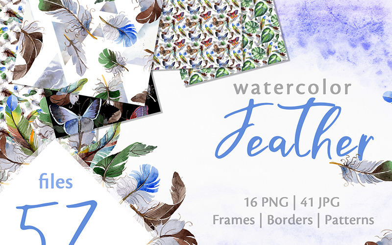 Download Иллюстрация "Feather Watercolor Png - Illustration" / Feather Watercolor Png - Illustration - Иллюстрация на тему графика feather watercolor png