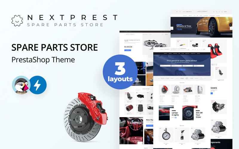 Nextprest - Spare Parts Store Clean Bootstrap Ecommerce PrestaShop Theme