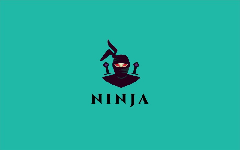 Download Шаблон логотипа "NInja Logo Template" / NInja Logo Template - Шаблон логотипа на тему графика brand branding characters creativity focus fun iconic japan japanese mascot memorable ninja simple speed super supermarket sword symbol visual identity,cartoon,character,characters,fight,game