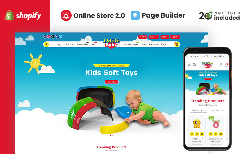 Shopify motiv pro malé děti a hračky