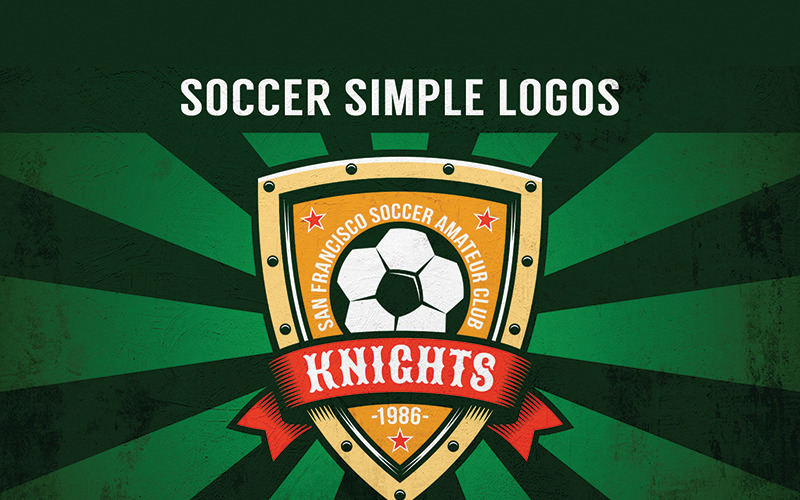 Download Иллюстрация "Soccer Simple Logo Set - Illustration" / Soccer Simple Logo Set - Illustration - Иллюстрация на тему графика emblem badge label illustration banner professional poster stamp ribbon symbol